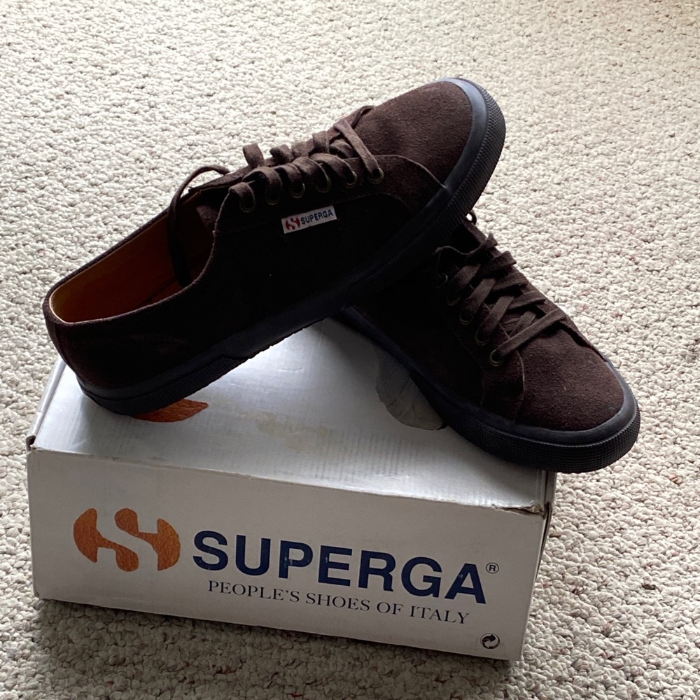 SUPERGA Sneakers EUR 44 US 10.5 DK Chocolt *BNWB*